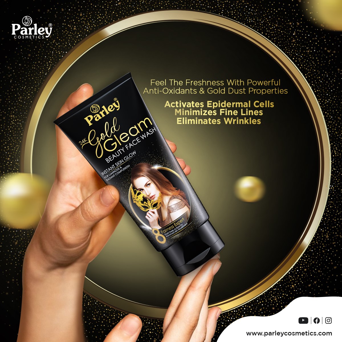 PARLEY GOLD 24K GOLD GLEAM BEAUTY FACE WASH 70ML