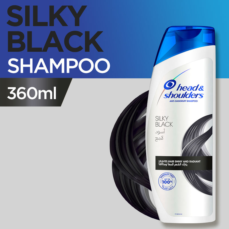 HEAD & SHOULDERS SILKY BLACK SHAMPOO 360ML