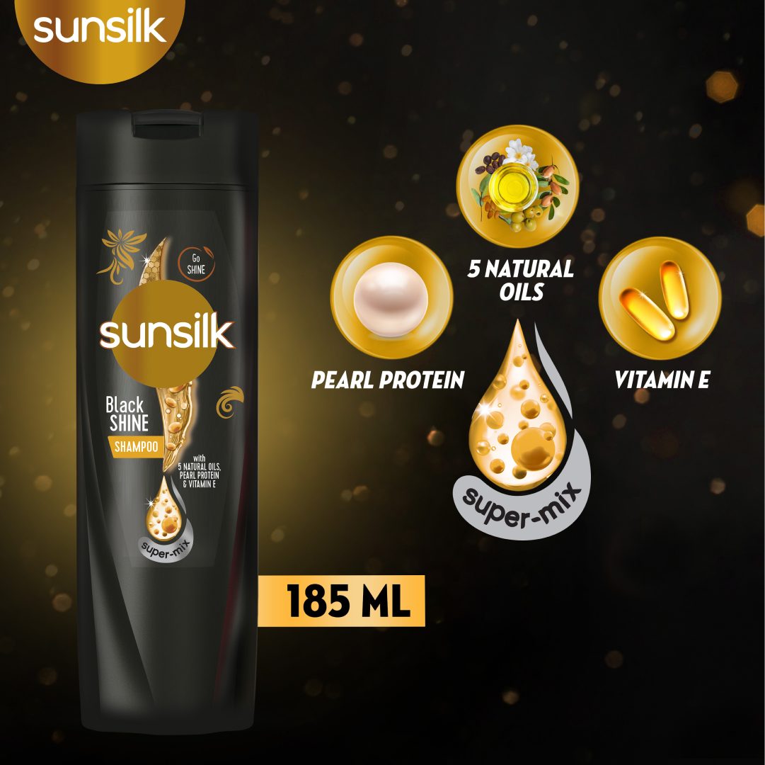 SUN SILK BLACK SHINE 185ML