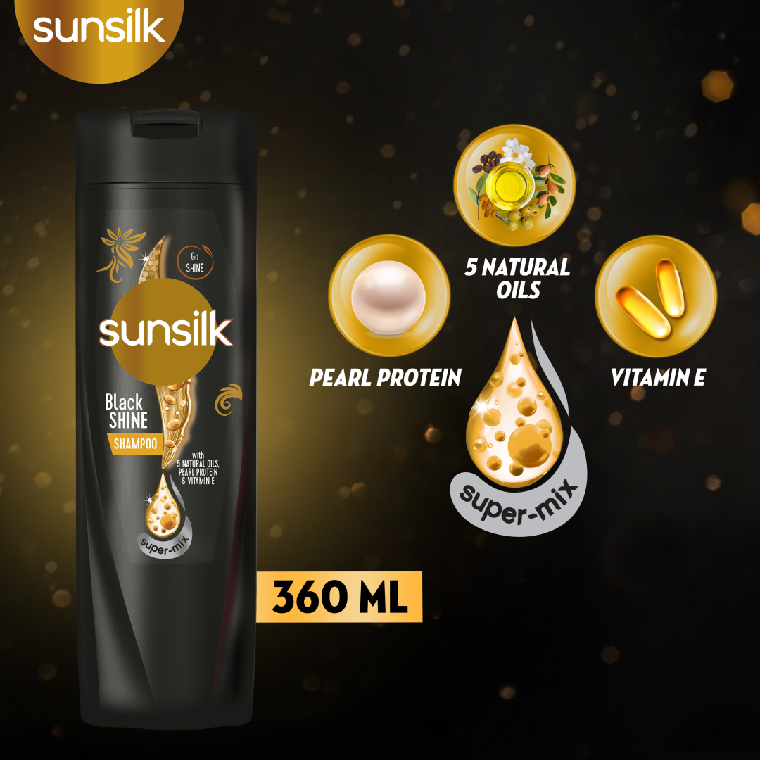SUN SILK BLACK SHINE 360Ml