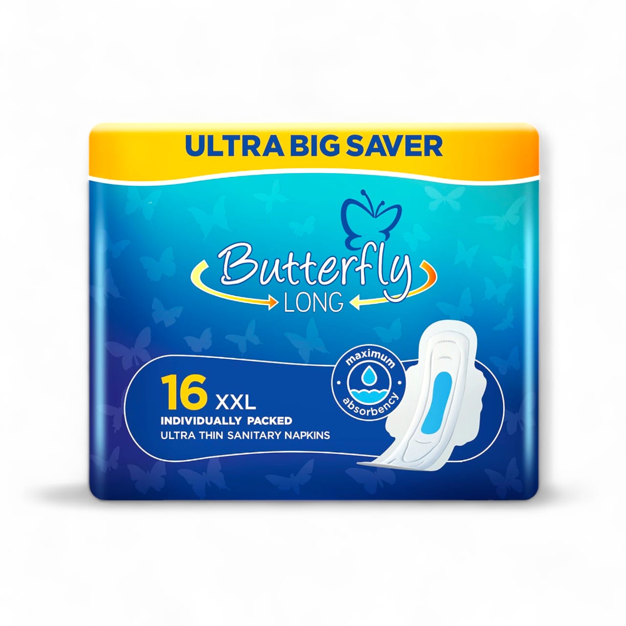 BUTTERFLY LONG ULTRA THIN SANITARY NAPKINS XXL