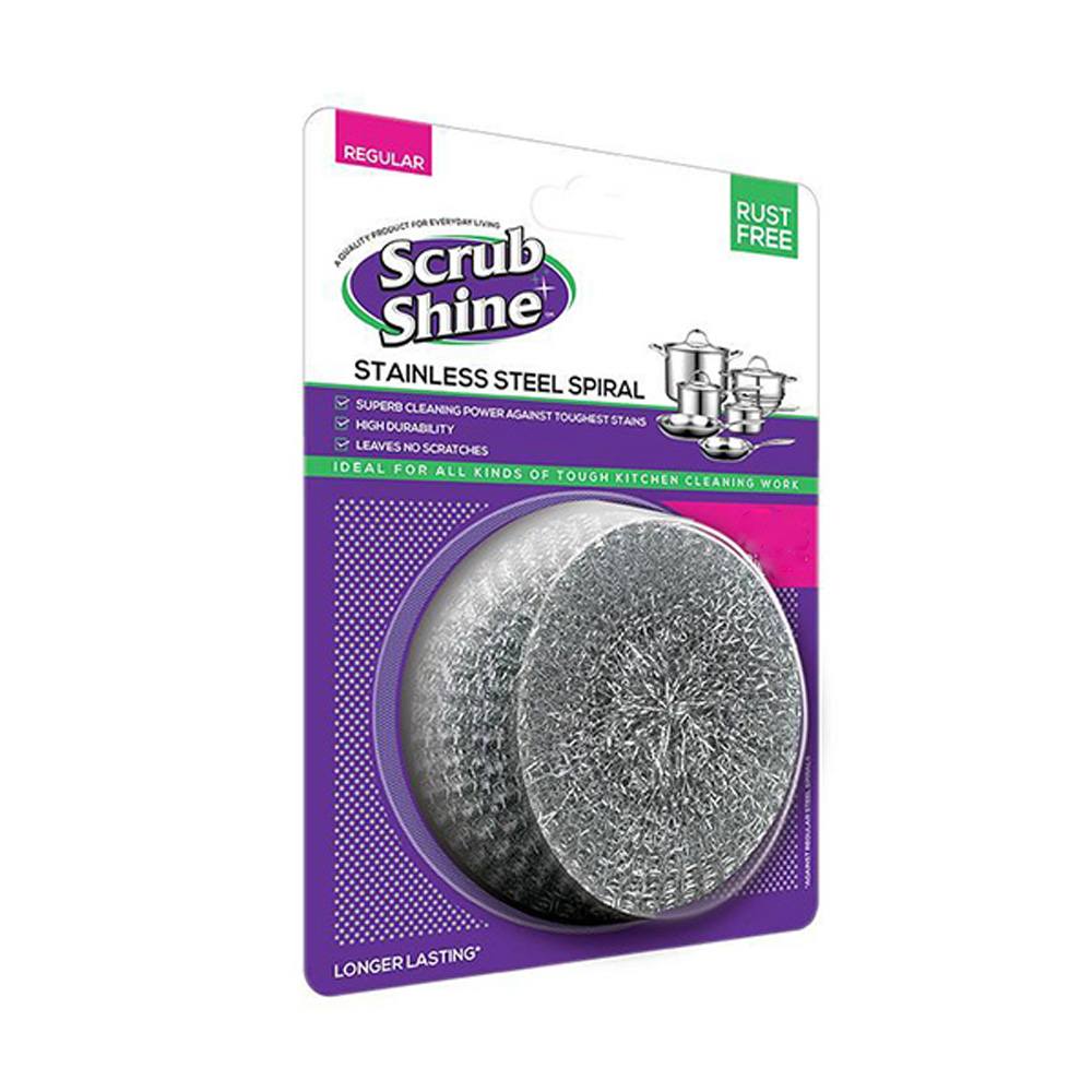 SCRUB SHINE STAINLESS STEEL SPIRAL 