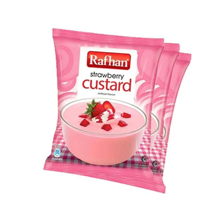 RAFHAN CUSTARD STRAWBERY SACHETS 100GM