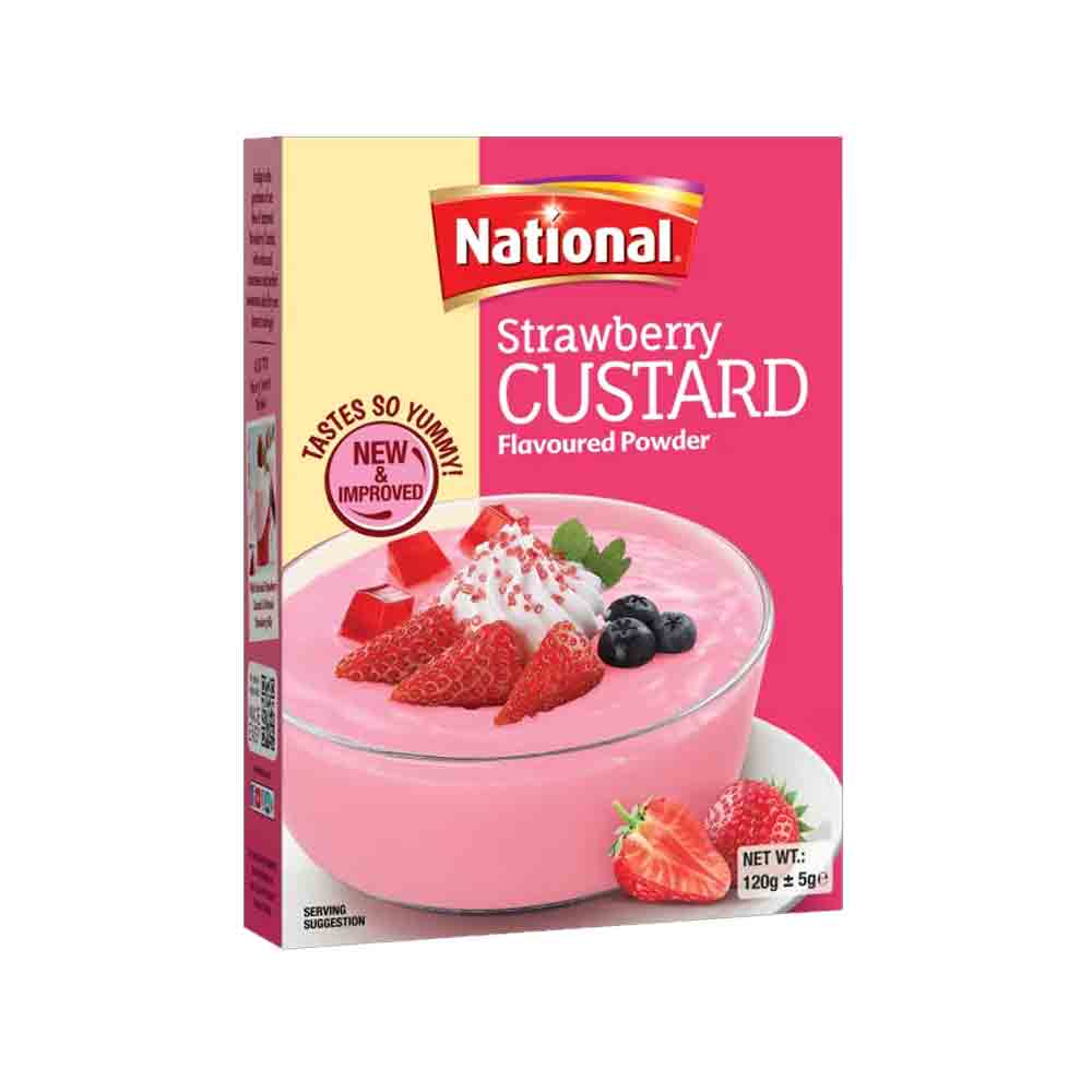 NATIONAL CUSTARD STRAWBERRY BOX 120GM