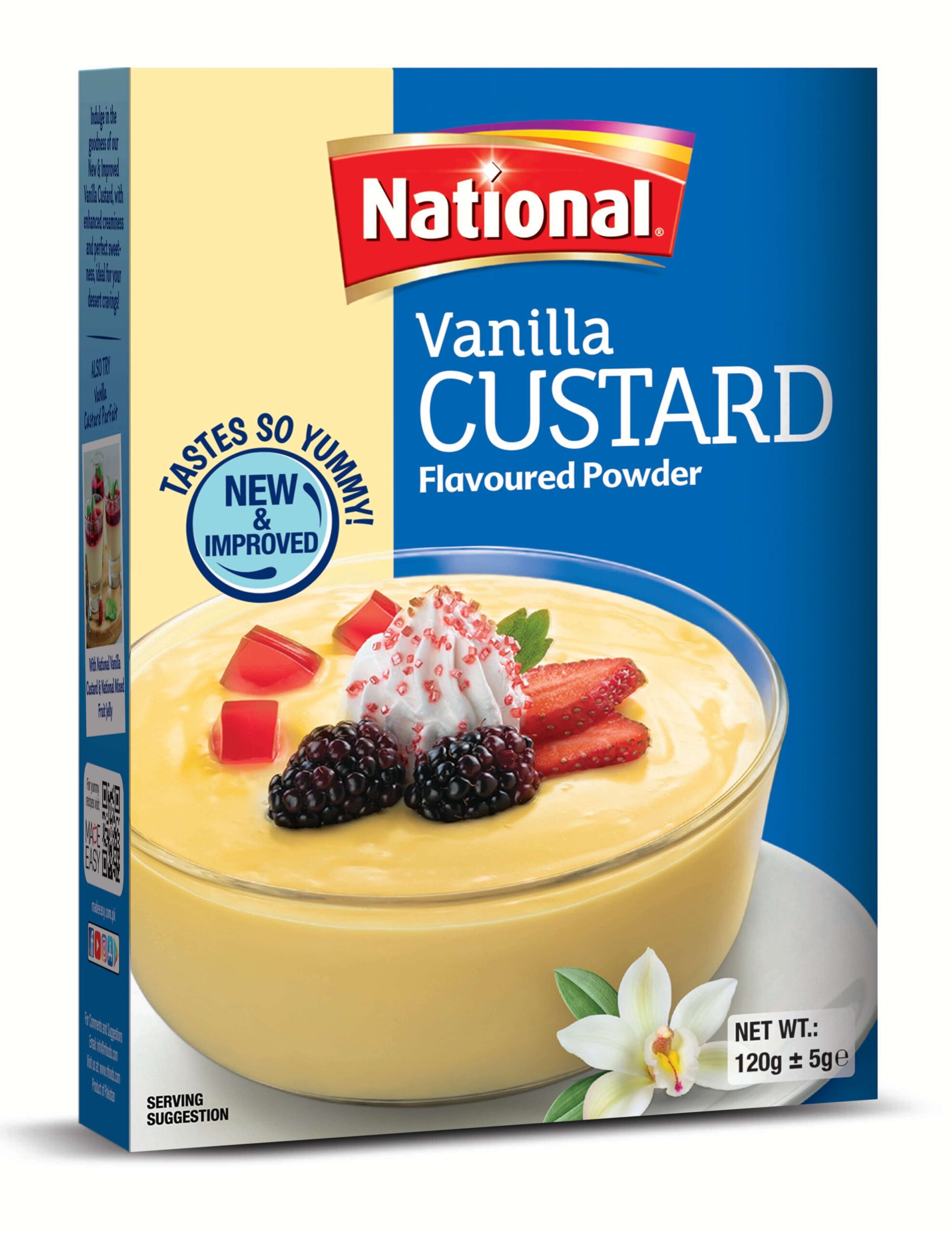 NATIONAL CUSTARD VANILA BOX  120GM