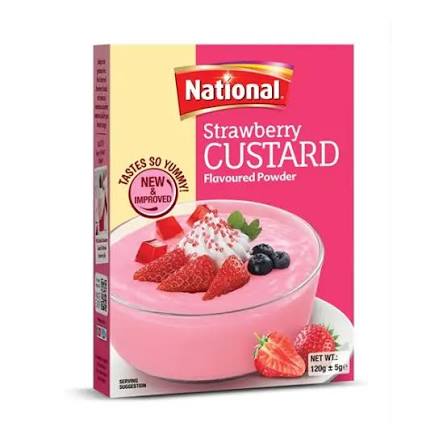 NATIONAL STRAWBERRY CUSTERD BOX 120GM