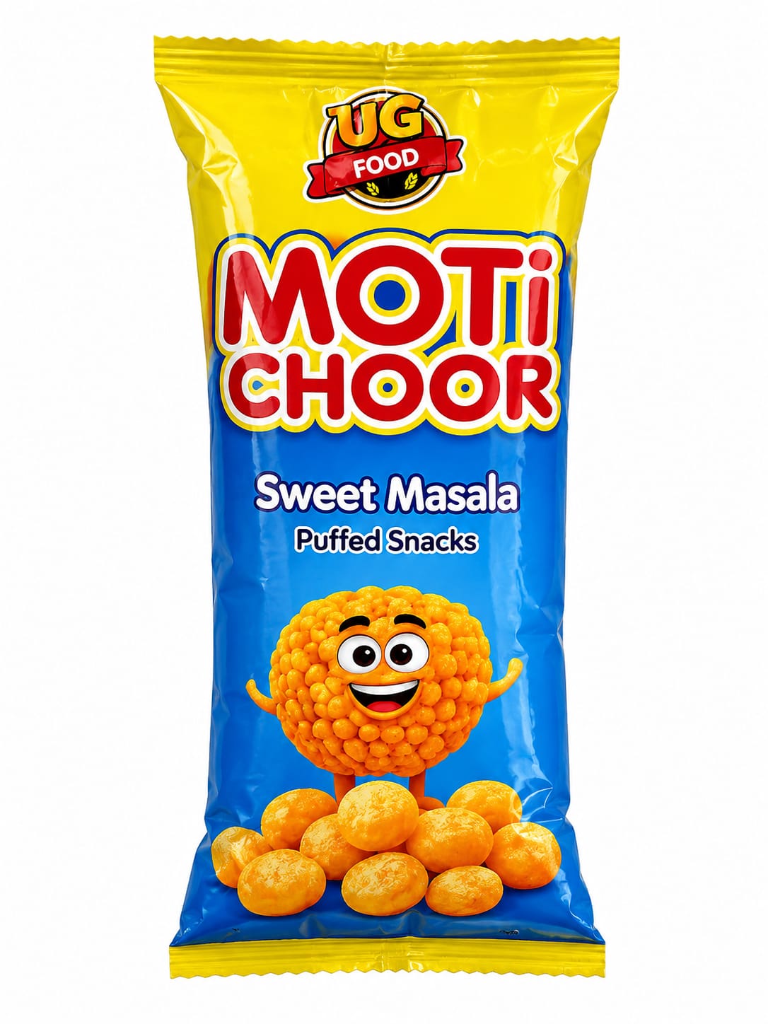 MOTI CHOOR SWEET MASALA PUFFED SNACK RS.10 (1x12)