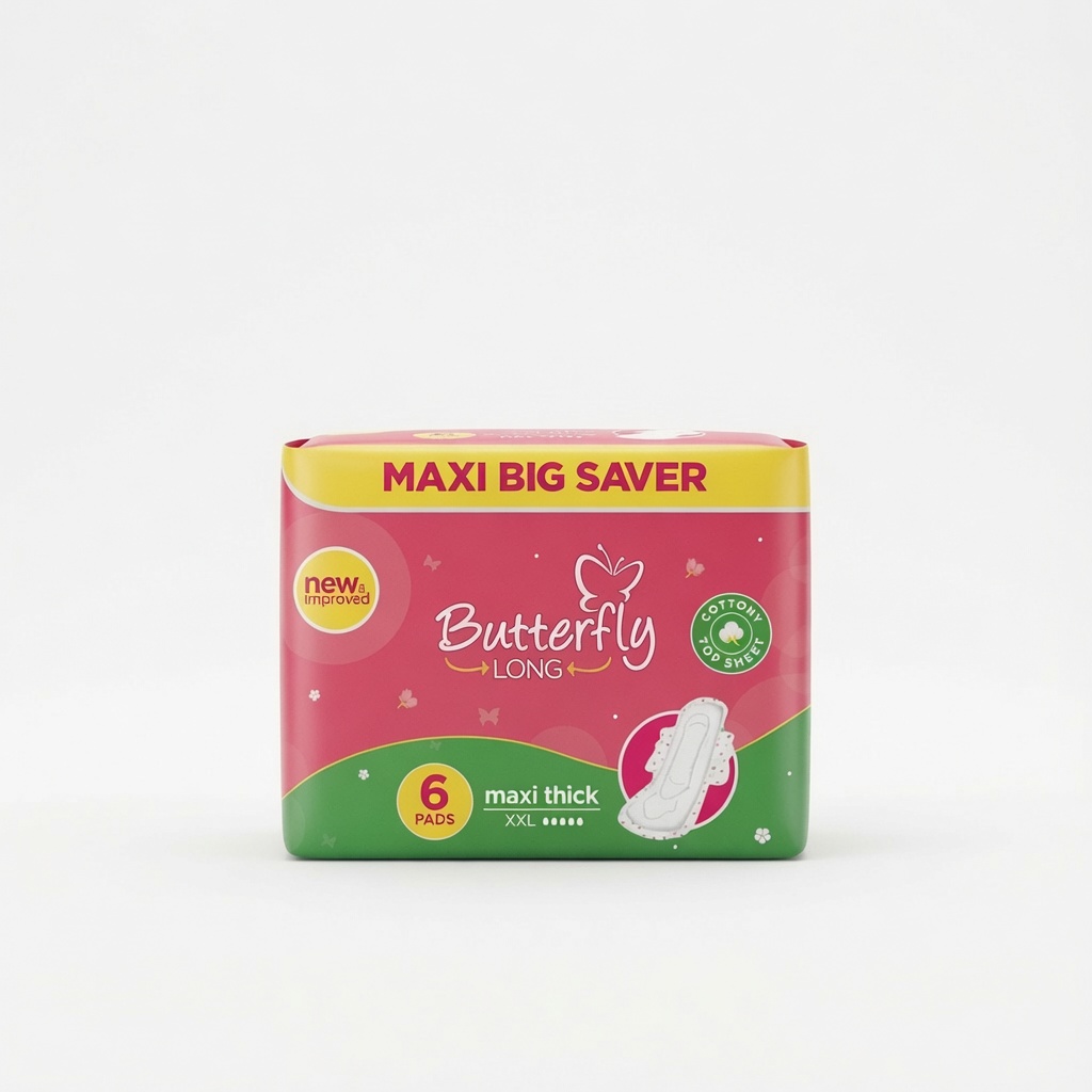 BUTTERFLY MAXI THICK SANITARY NAPKINS XXL
