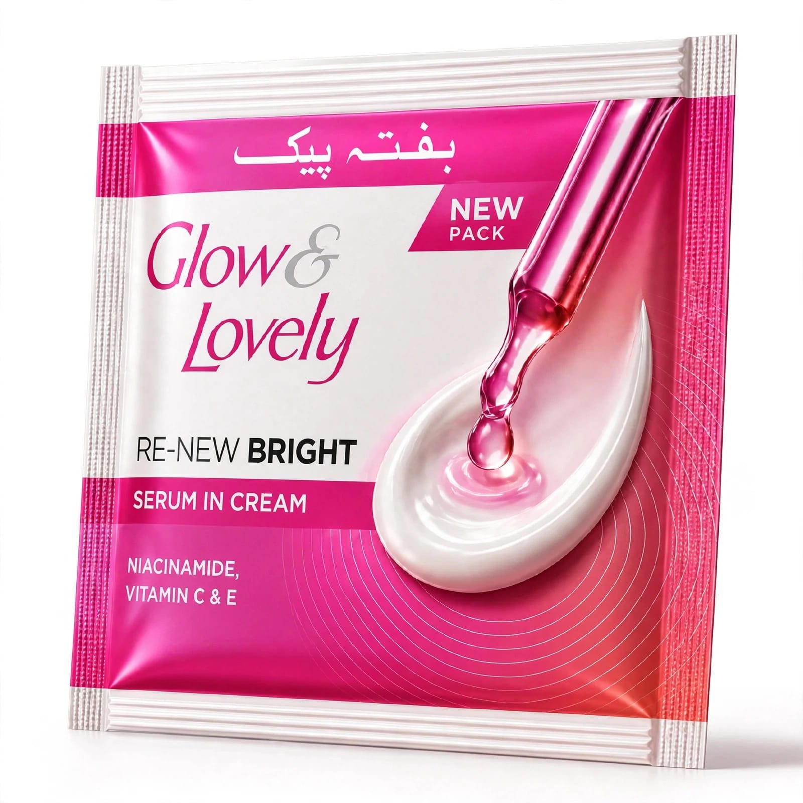 GLOW & LOVELY RE-NEW BRIGHT CREAM 14ML SACHET RS.50