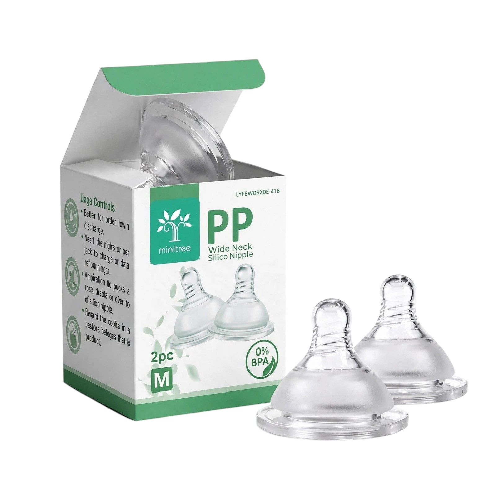 MINI TREE PP NIPPLE SMALL SIZE (1x2)